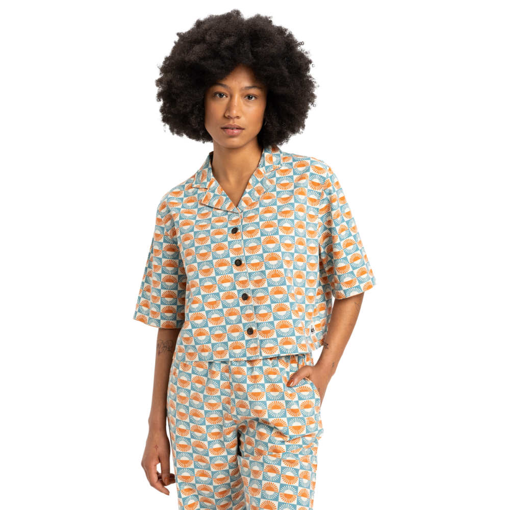 QUIKSILVER Dad Crop Fit SS Cotton