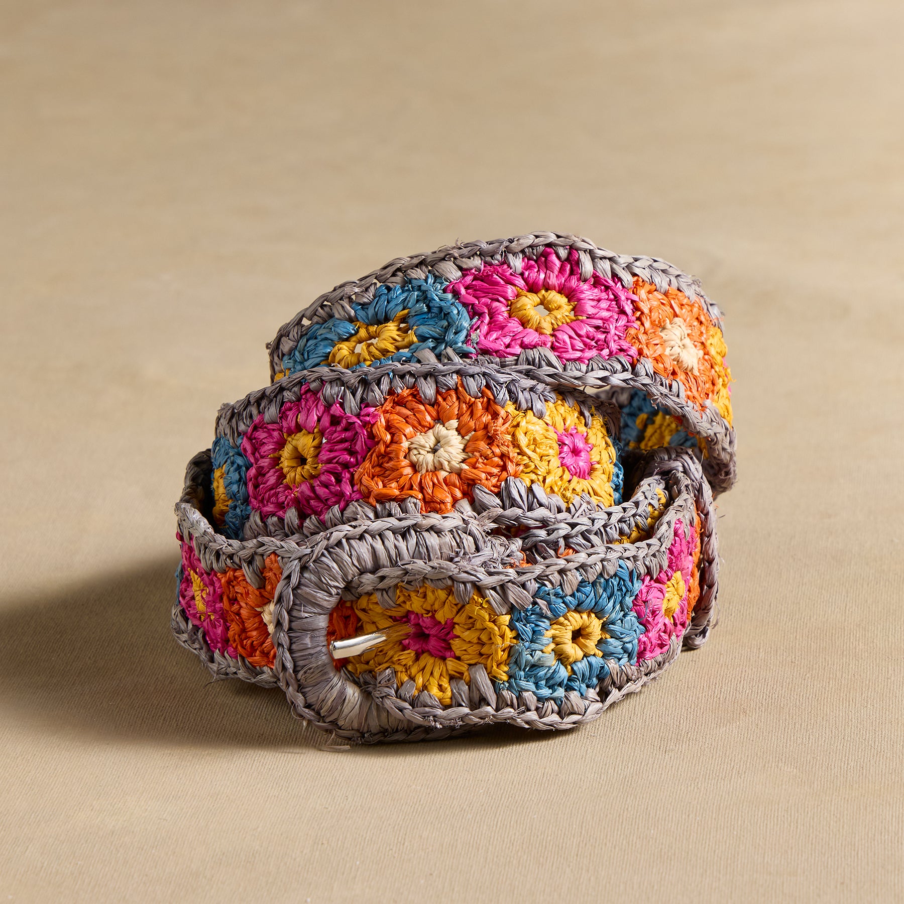 FRENCH KNOT Topanga Raffia Belt