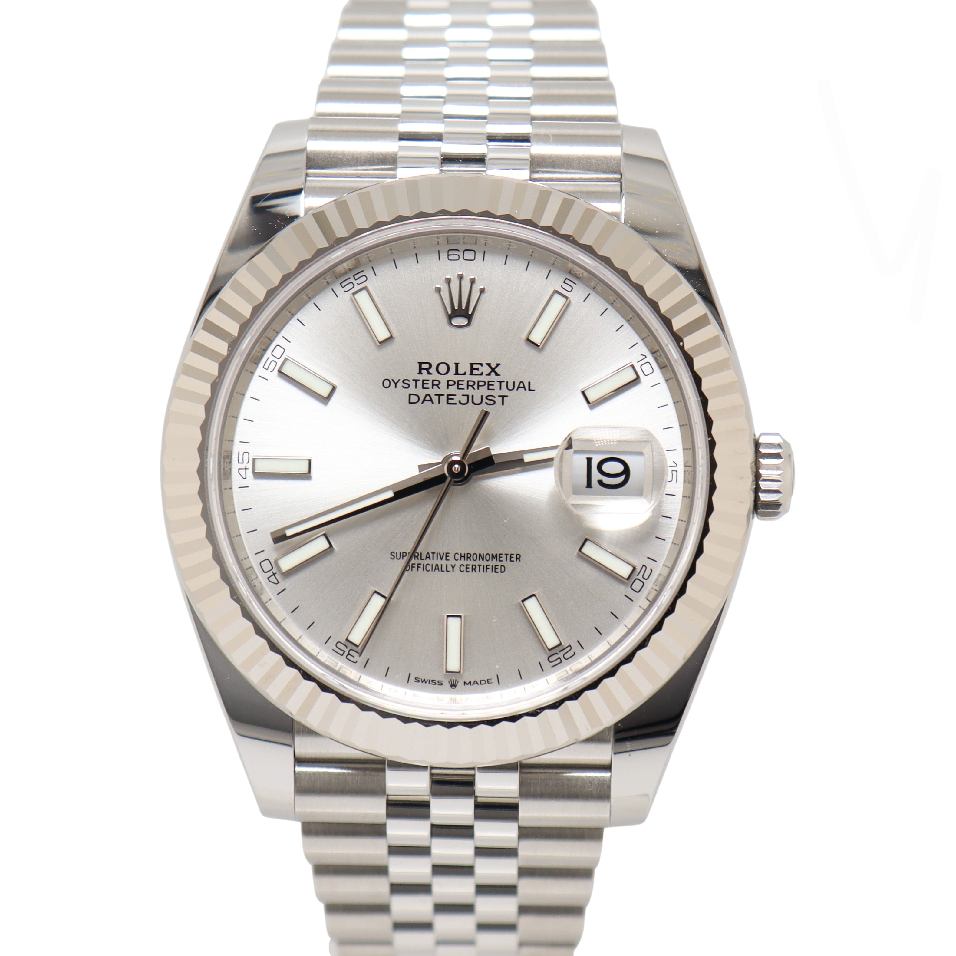 HAPPY JEWELERS Rolex Datejust 41mm Silver Dial Watch Ref# 126334