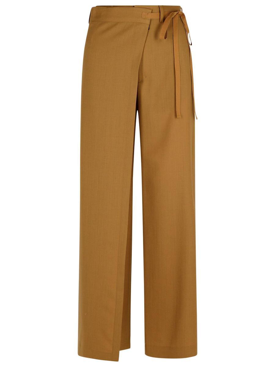 Mm6 Maison Margiela Beige Wool Trousers