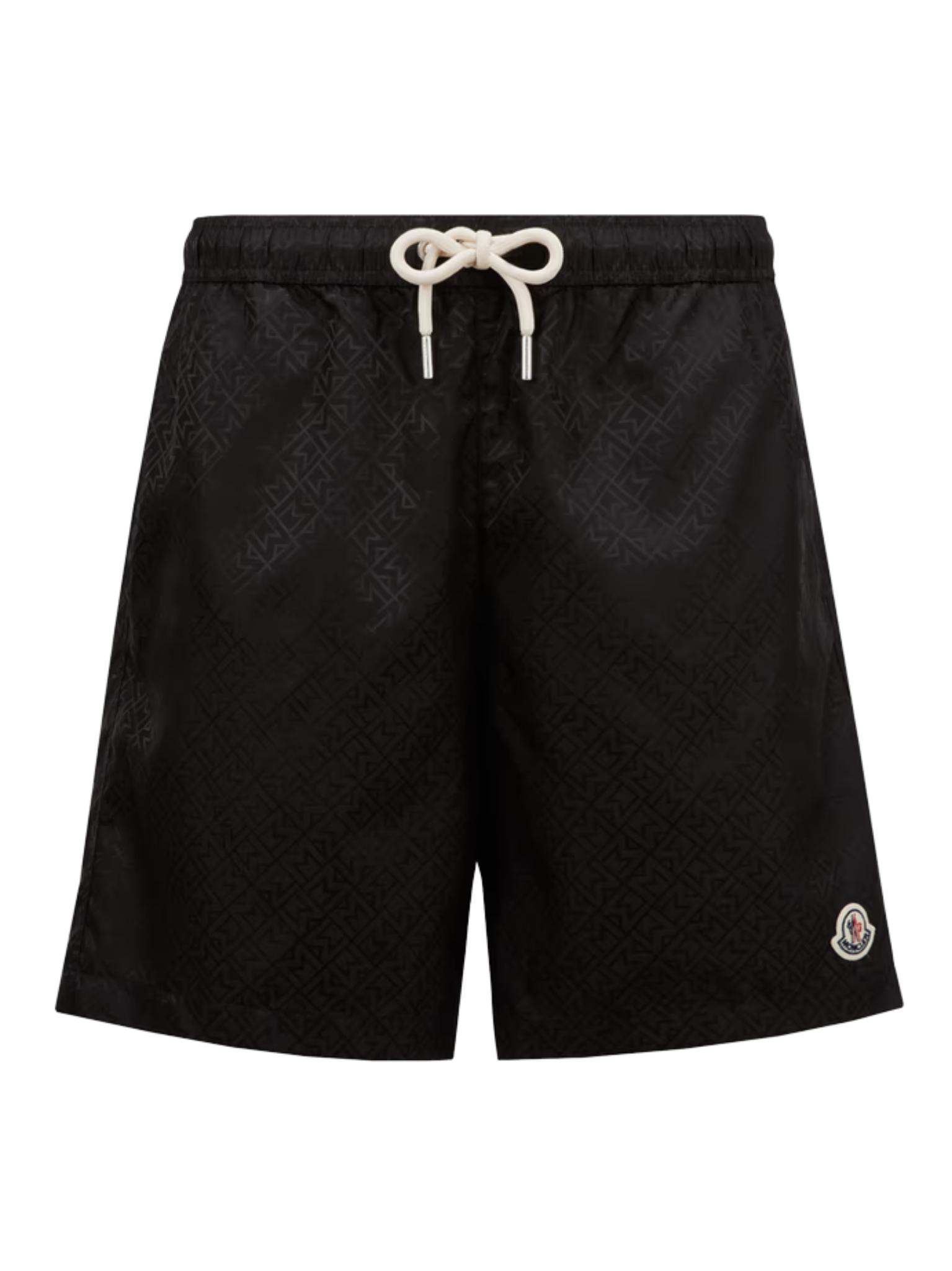 MONCLER Monogram Jacquard Swim Shorts Black
