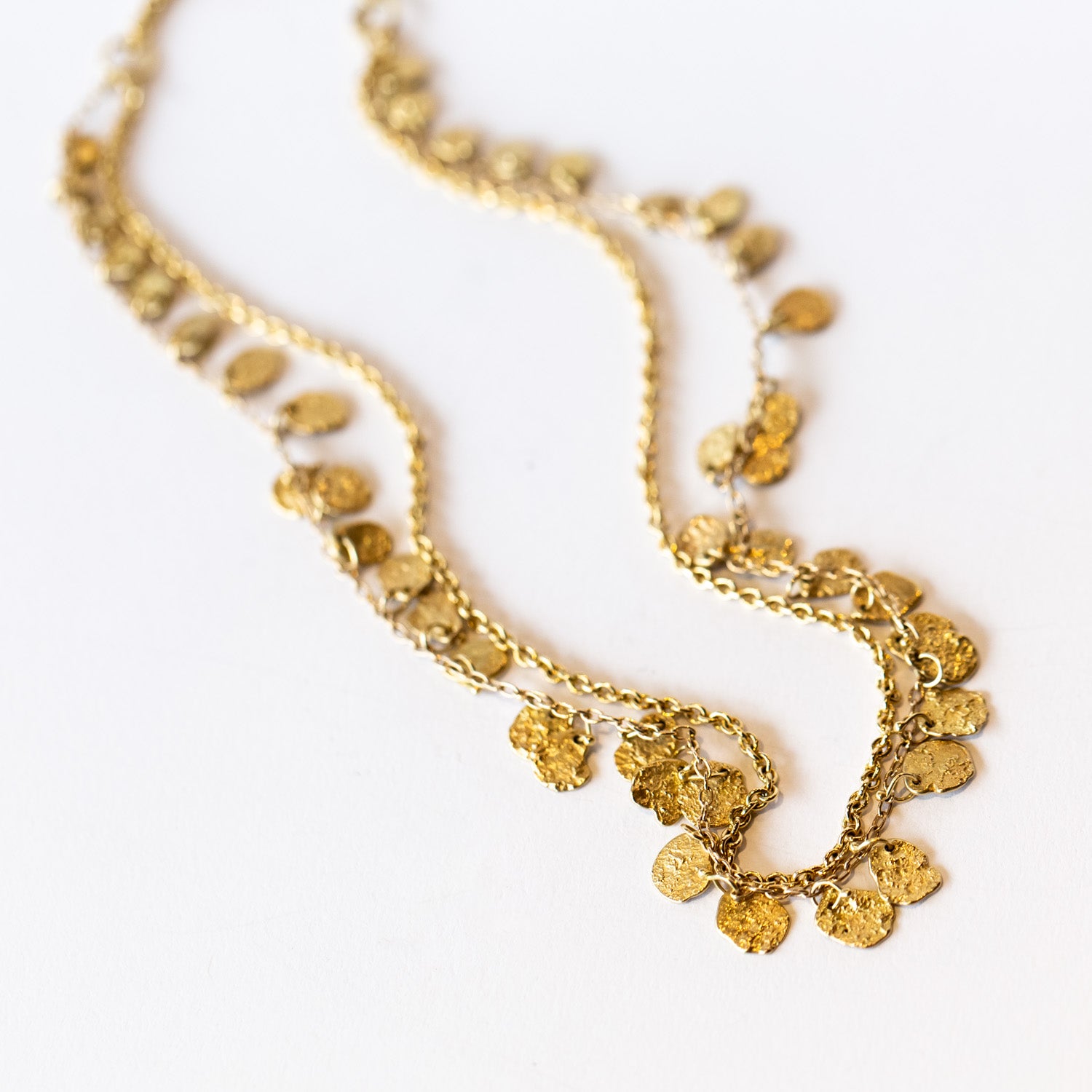 Sarah McGuire   Gold Double Chain Kelp Necklace