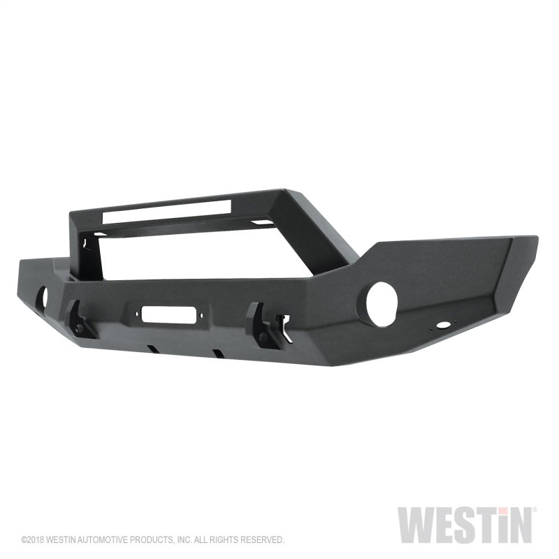 Westin 18 20 Jeep Wrangler WJ2 Full Width Front Bumper w/LED Light Bar Mount Textured Black
