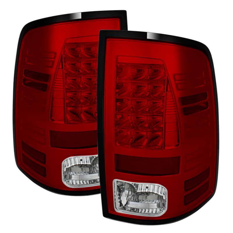 Spyder Dodge Ram 1500 13 14 13 14 LED Tail Lights LED Model only   Red Clear ALT YD DRAM13 LED RC