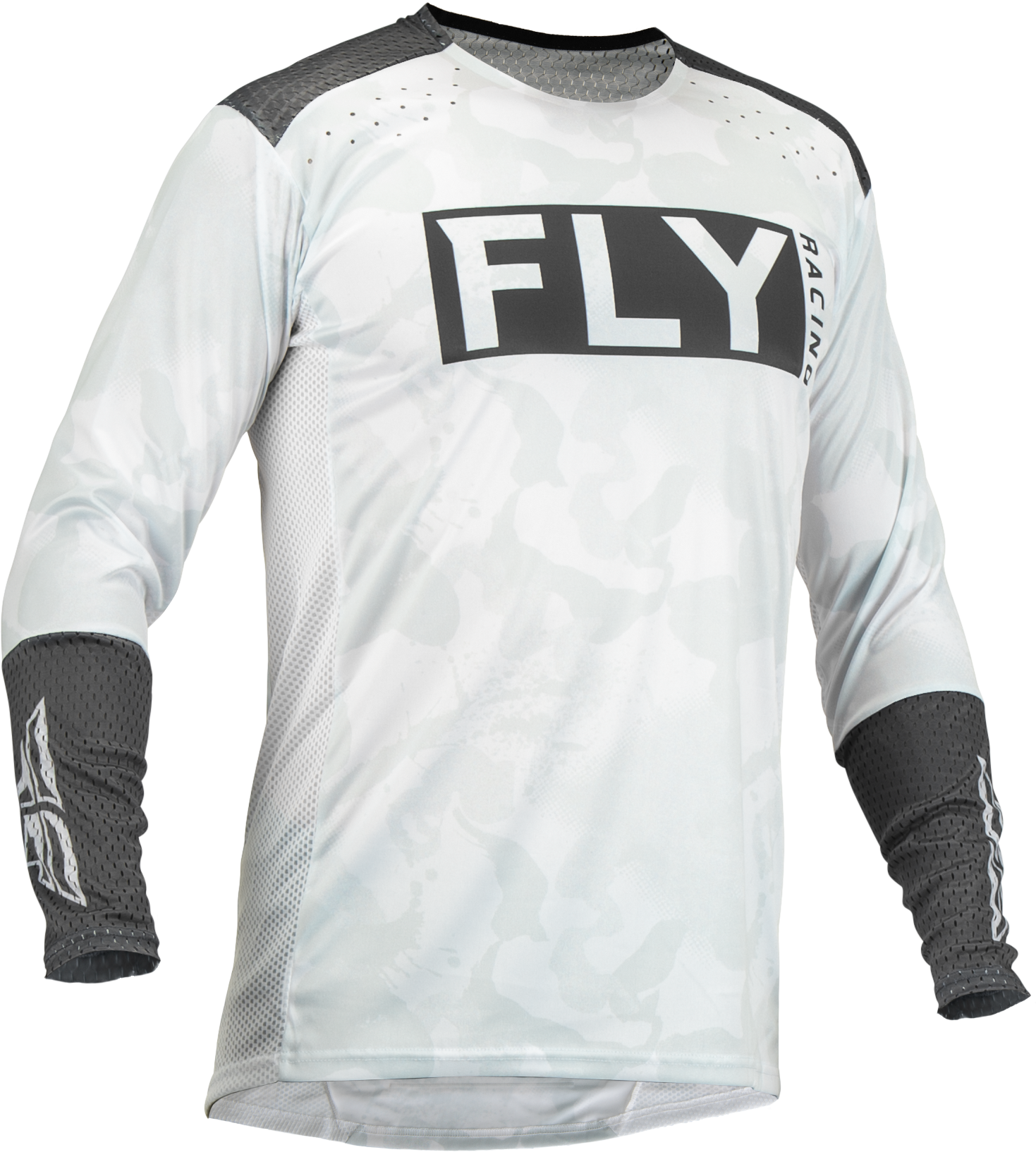 FLY RACING Lite L.E. Stealth Jersey White/Grey Medium   Ultimate Comfort and Style
