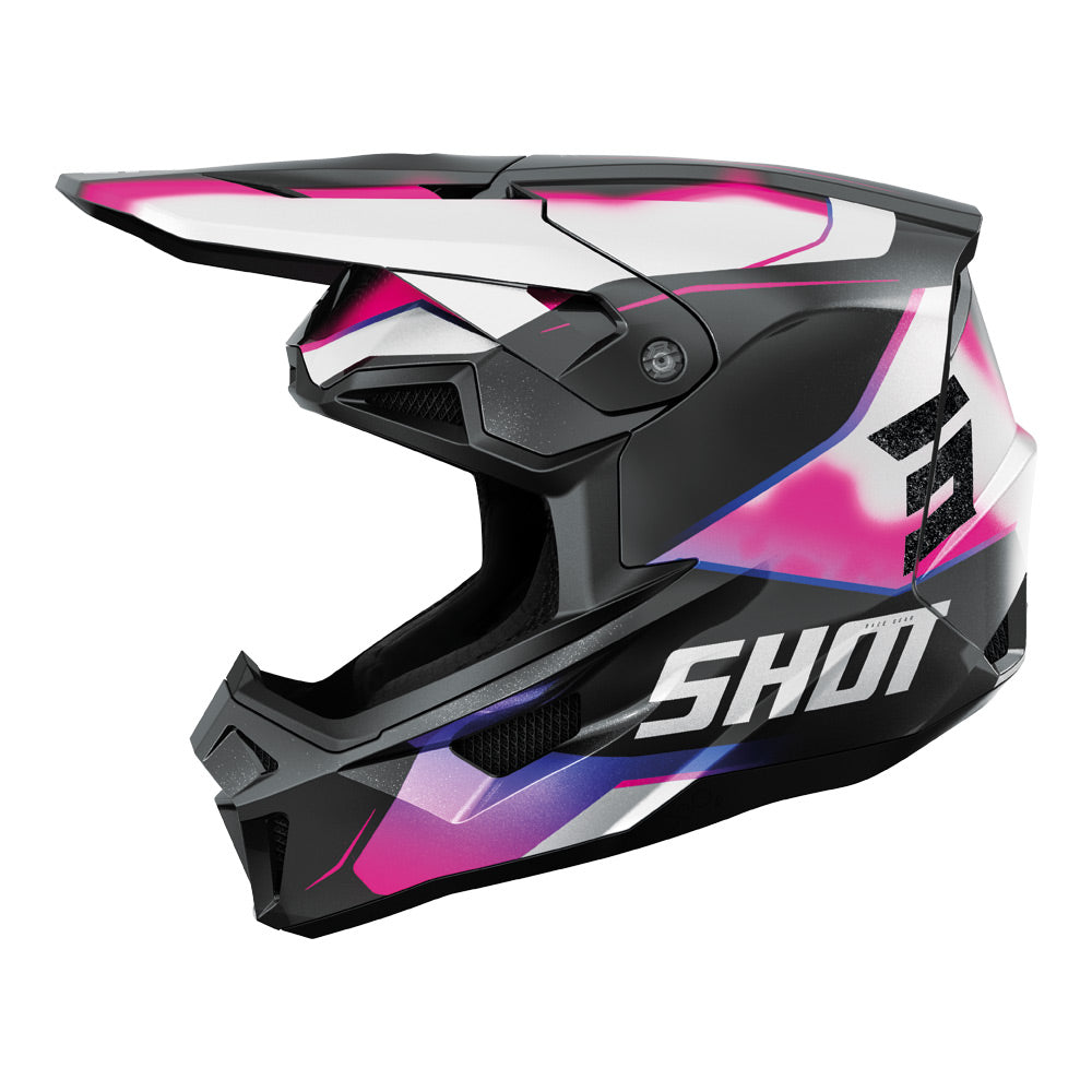 SHOT RACEGEAR Shot   2025 Lite Astral Black/Pink MIPS D30 Helmet