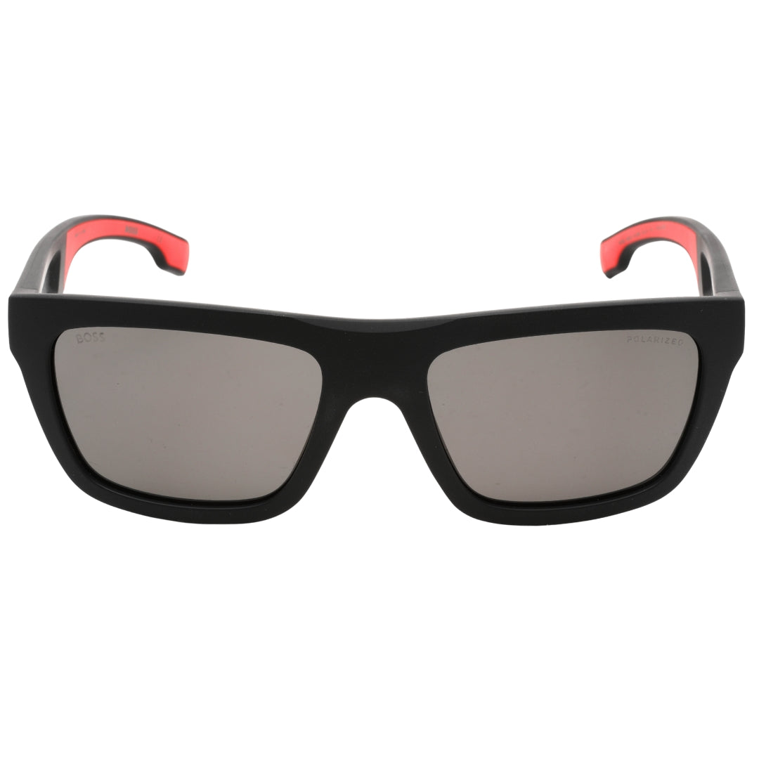 Hugo Boss Boss 1450 S 0003 Matte Black Grey Polarized Sunglasses
