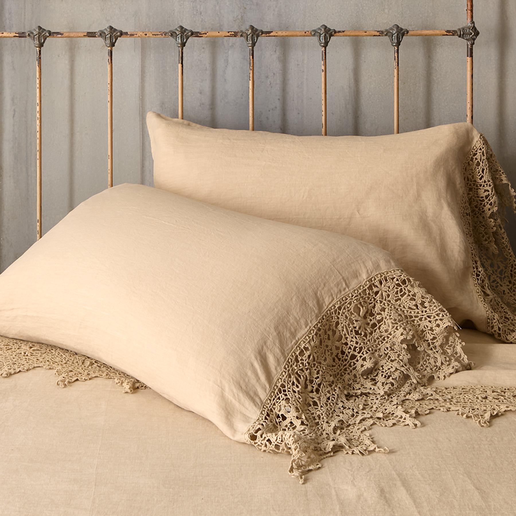 SUNDANCE Gossamer Linen Embroidery Sham