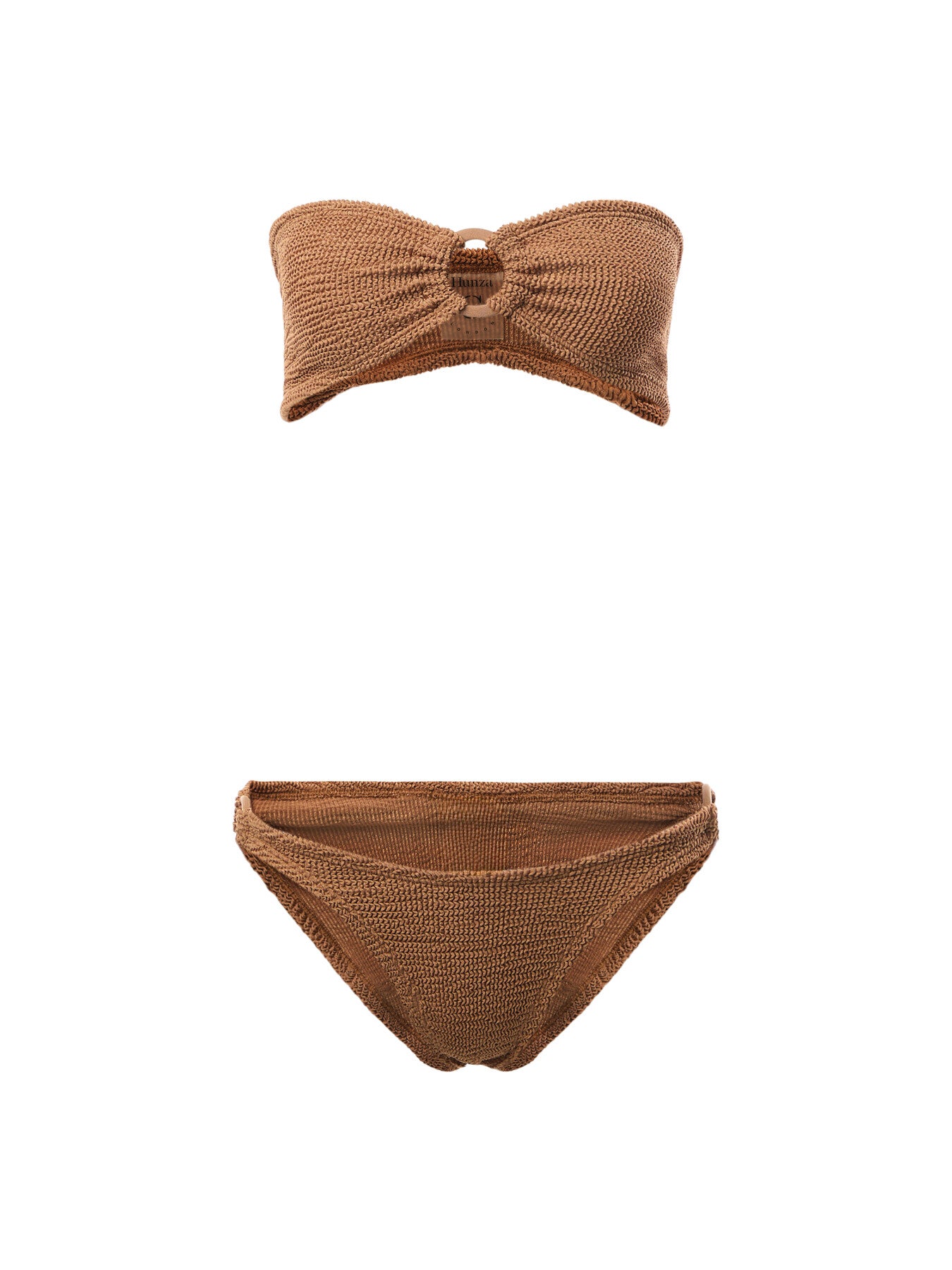 HUNZA G Gloria Bikini With Fabric Covered Hoops