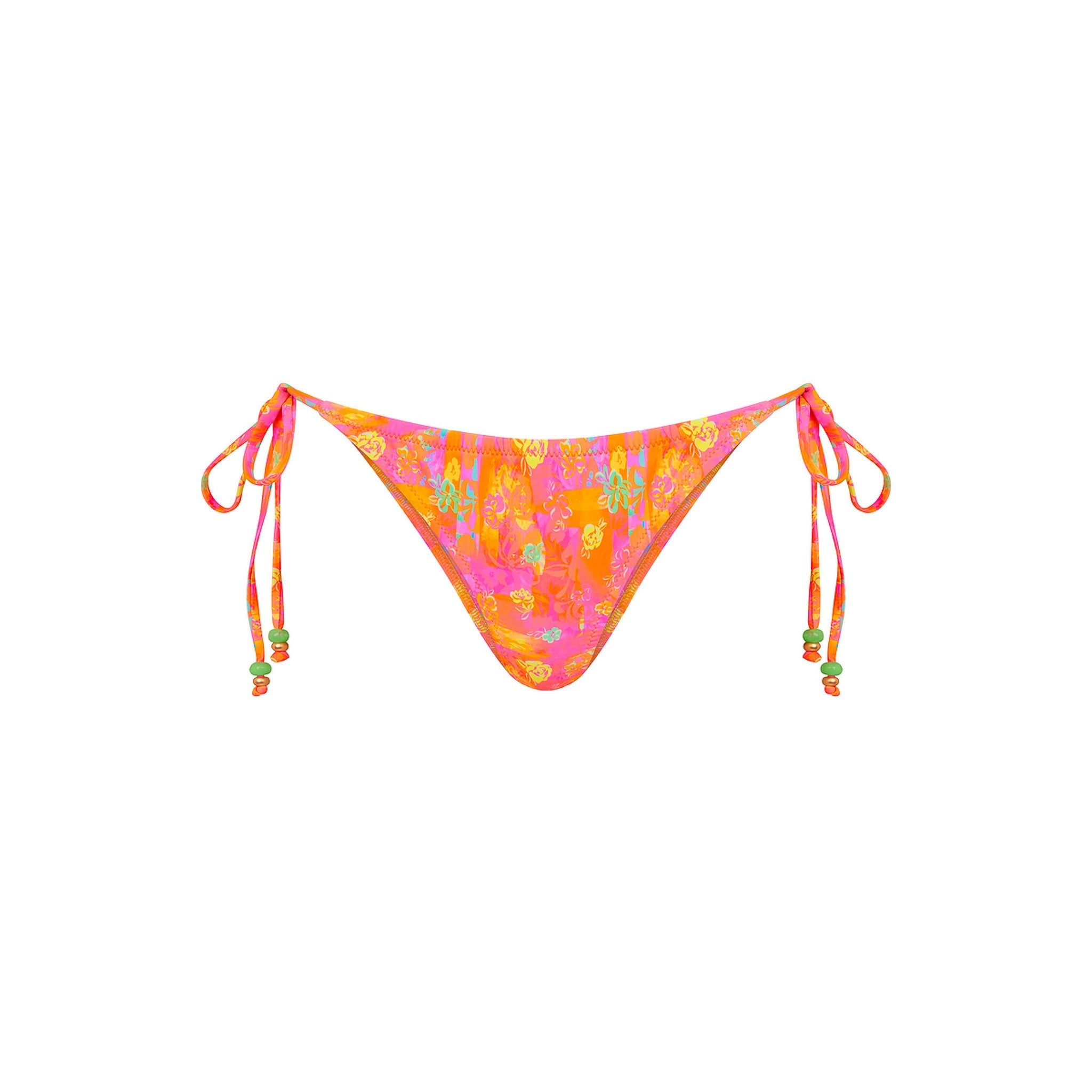 KULANI KINIS BOT255: Full Coverage Tie Bikini Bottom   Sunrise Kiss