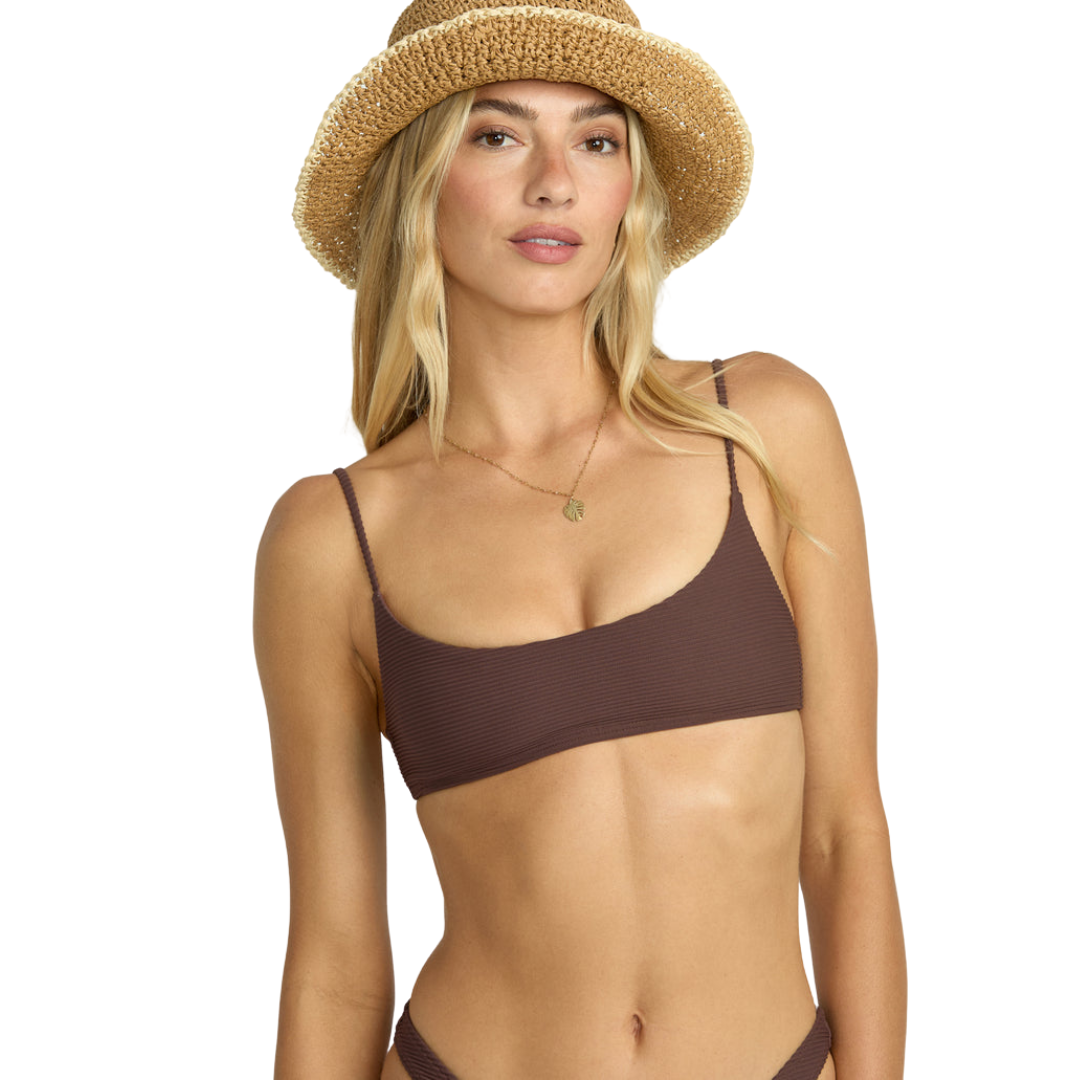 Billabong Tanlines Jaclyn Crop Bikini Top   Kona