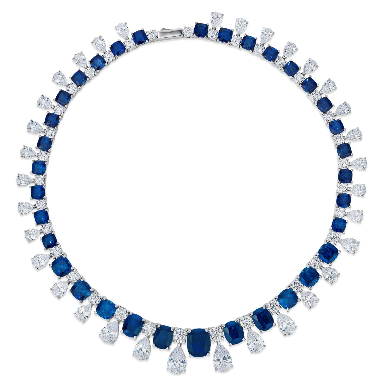 ANNA ZUCKERMAN Envy Statement Necklace in Blue Sapphire