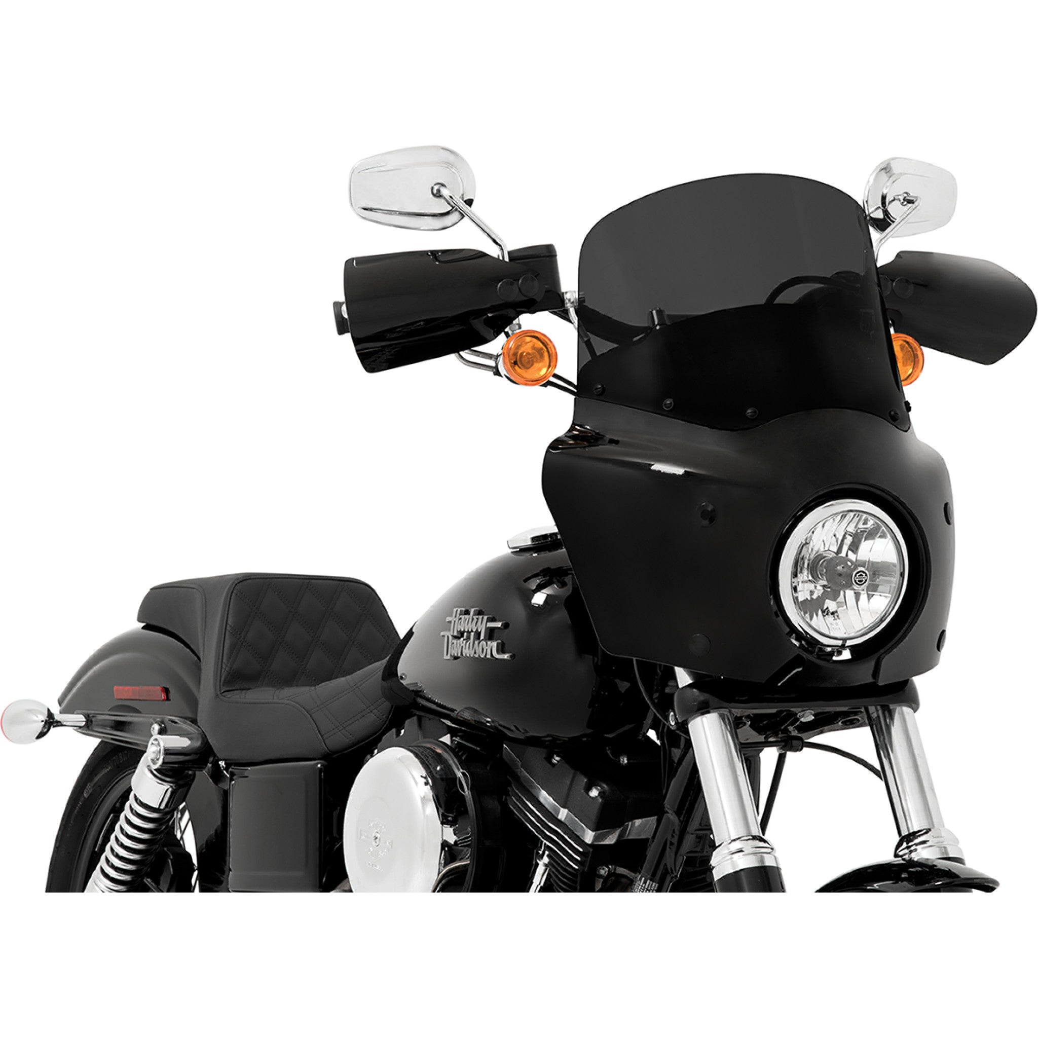 MEMPHIS SHADES 2350 0447 MEP86710 Road Warrior Windshield — without Vent   Dark Black Smoke   11"
