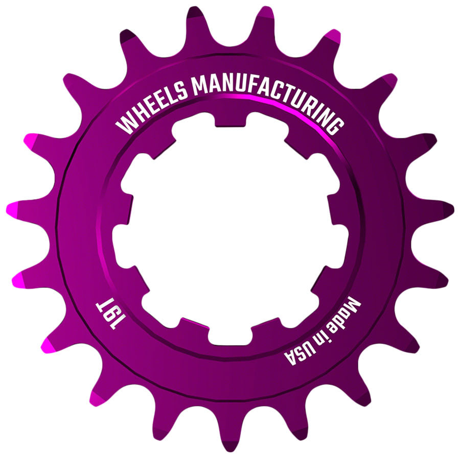 Wheels Manufacturing SOLO SPEED Cog   19t, Fits SOLO SPLINE and SOLO XD kits, Purple