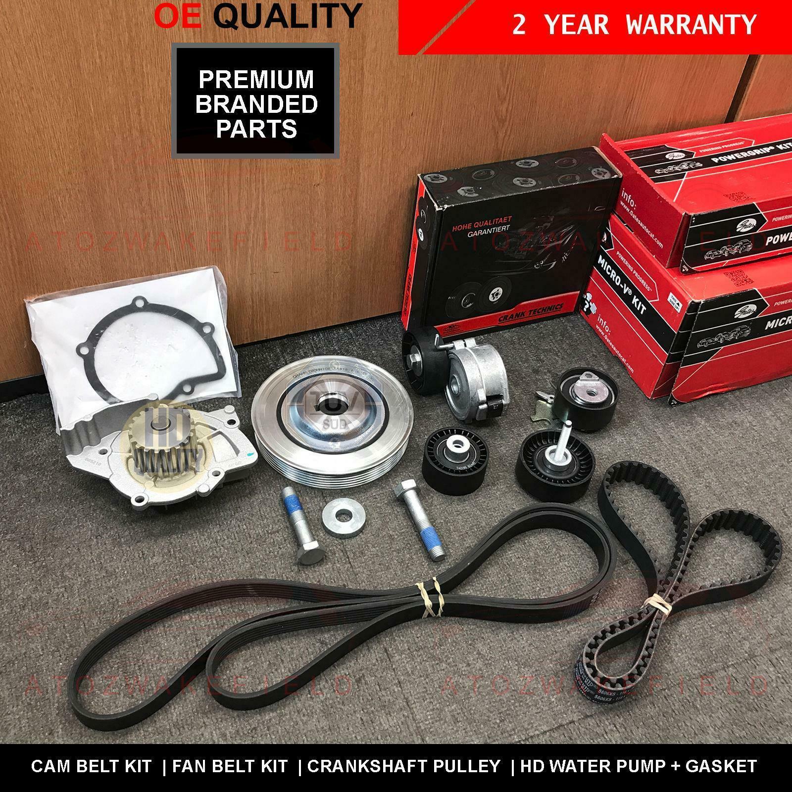 OE QUALITY For Mondeo 2.0 tdci Timing Belt Water Pump Crank Shaft Pulley Fan belt Tensioner