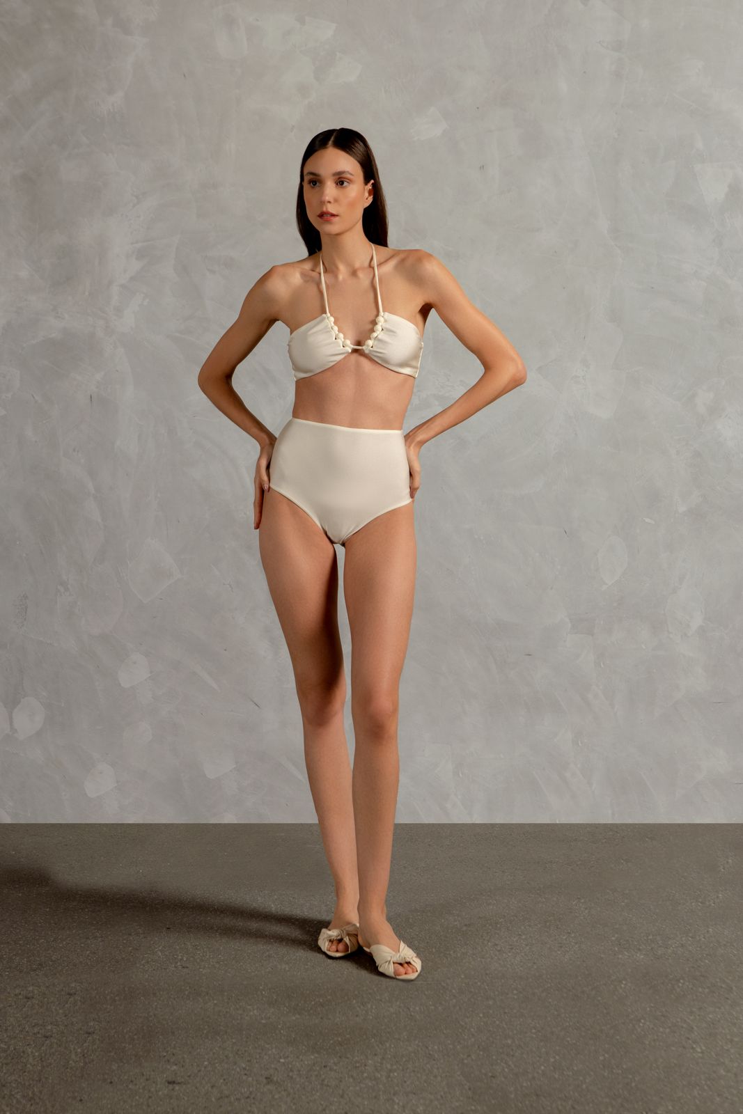 ADRIANA DEGREAS Golden Age Solid High Waisted Bikini