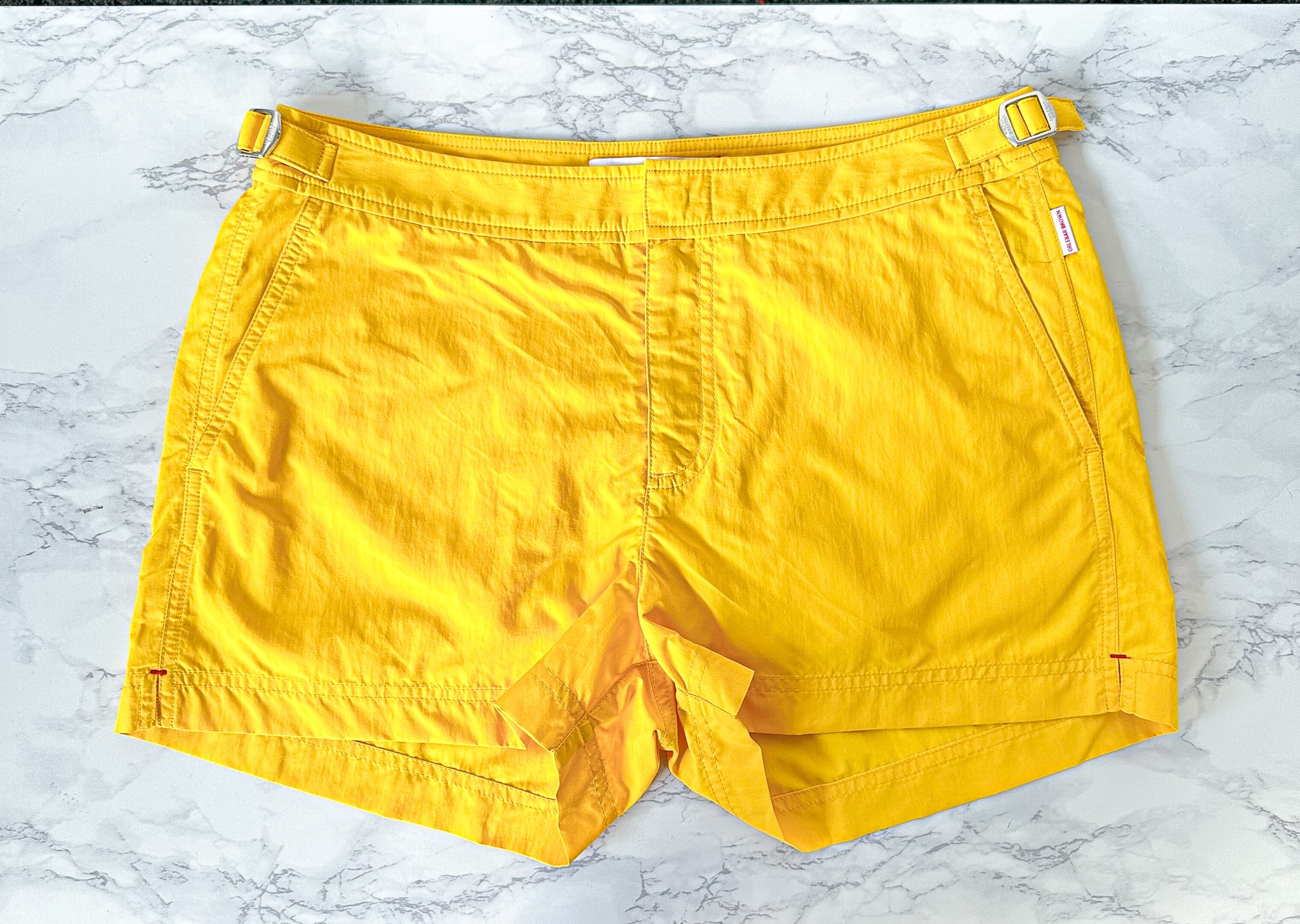 Orlebar Brown Mens Springer Yellow Swim Shorts