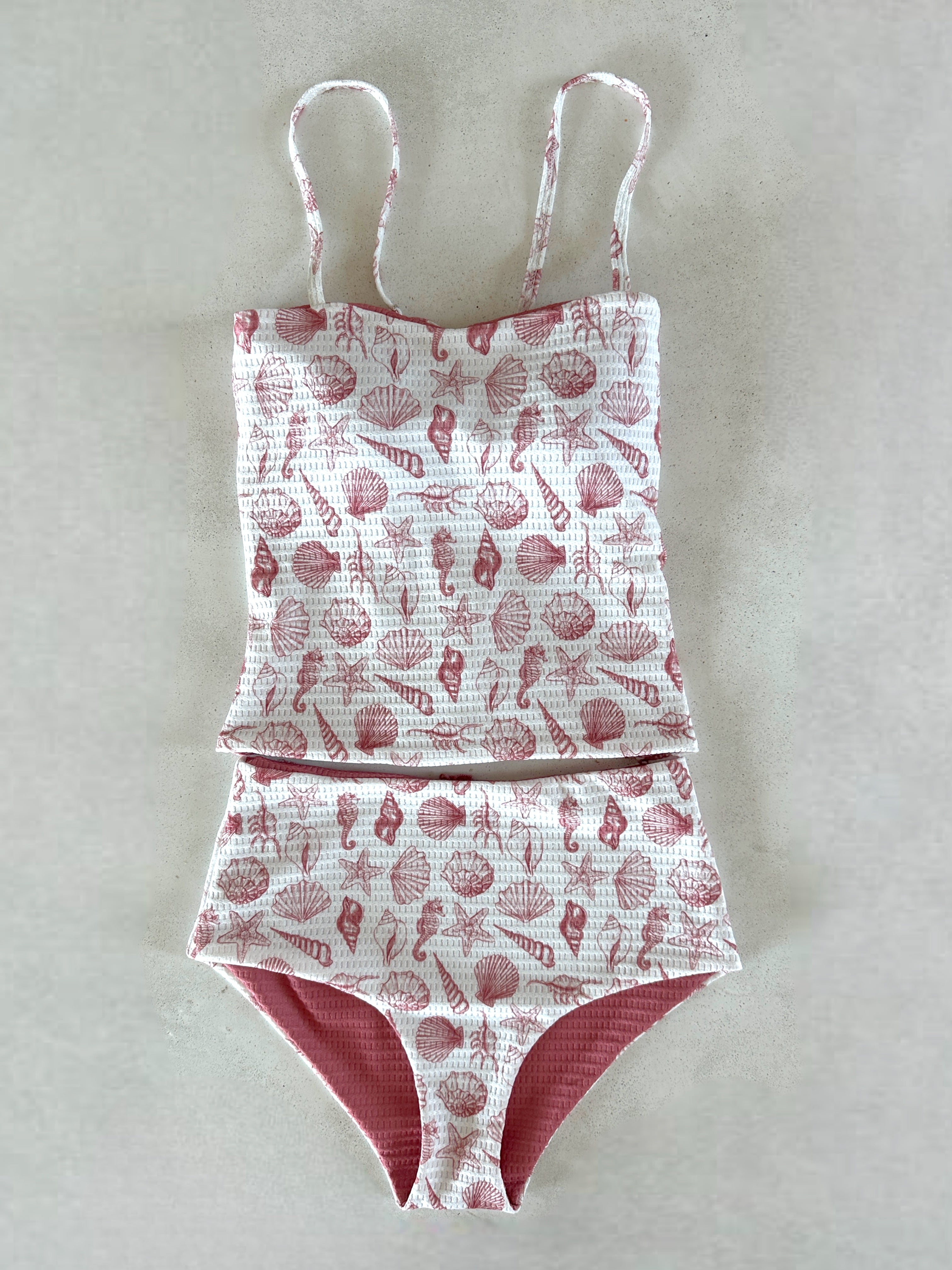 RAD SWIM Tween Saylor   Salmon Pink Reversible Tankini