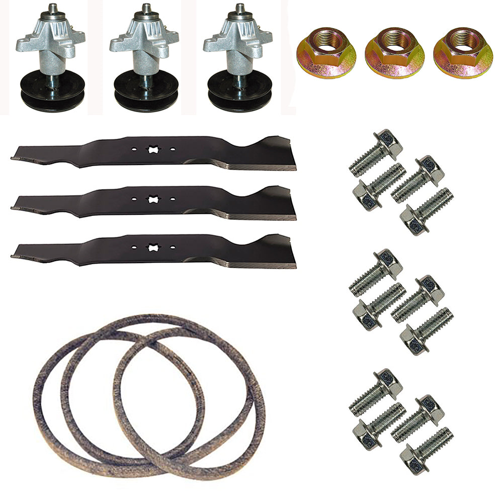 RELIABLE AFTERMARKET PARTS, INC® Fits Cub Cadet 54" RZT54 RZT 54 STD Blades Spindles Belt Hardware 918 04608
