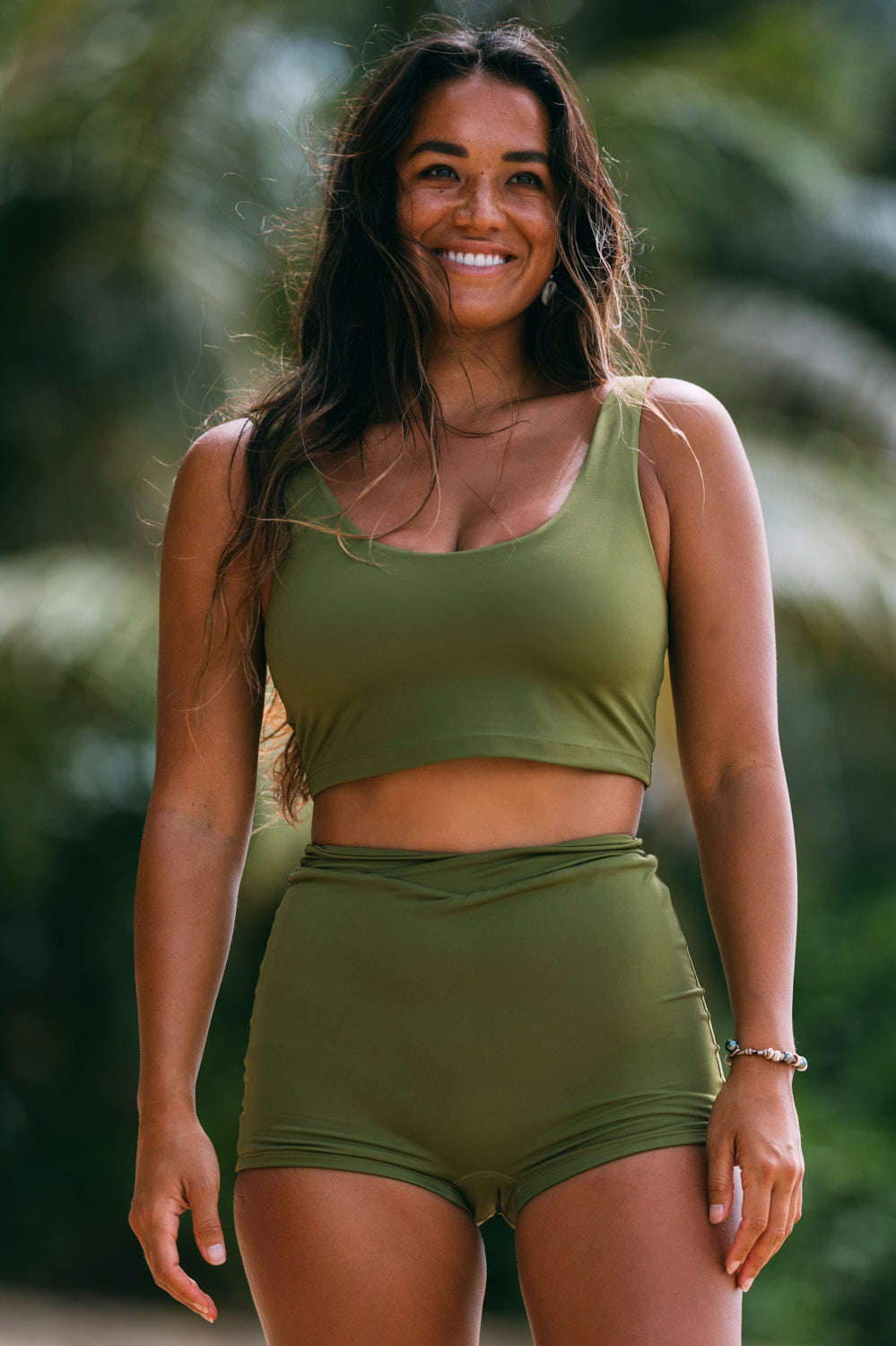 JOLYN X ERYN KROUSE Mira Bikini Top   Kelp