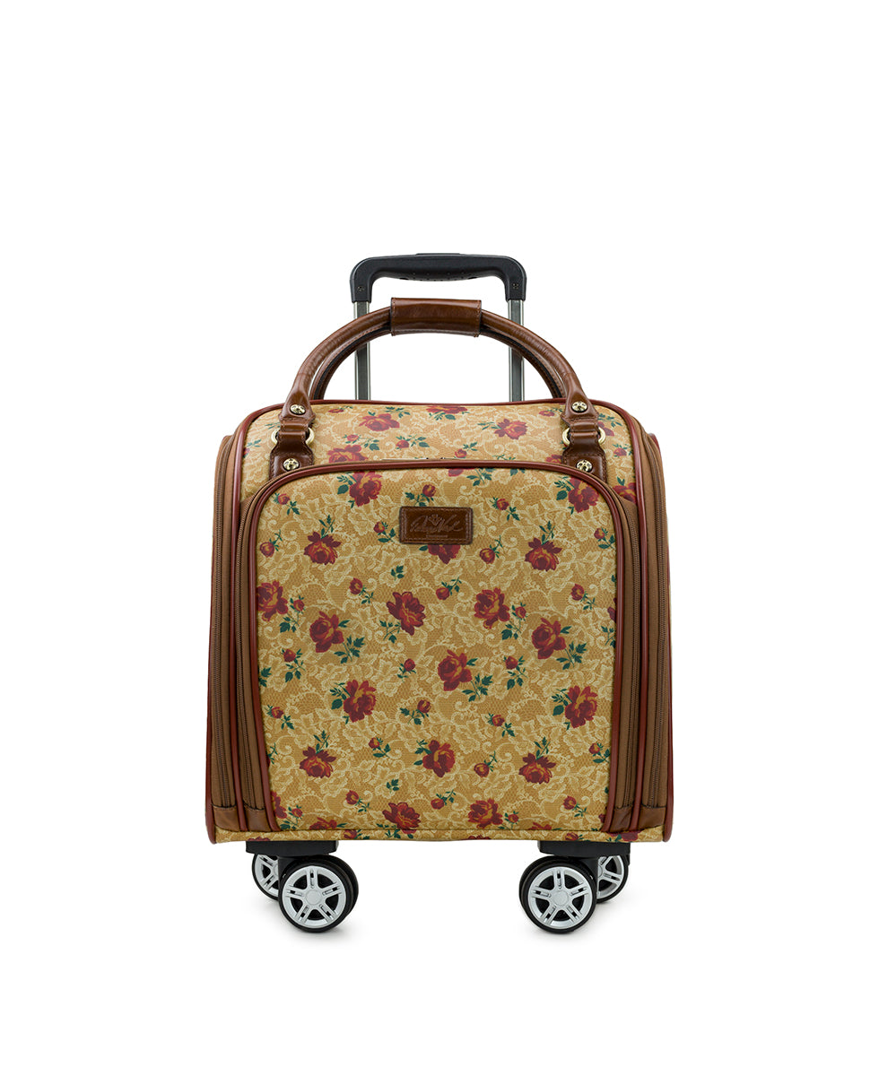 PATRICIA NASH Vitalia Underseater Trolley   Patina Coated Linen Canvas — Western Lace
