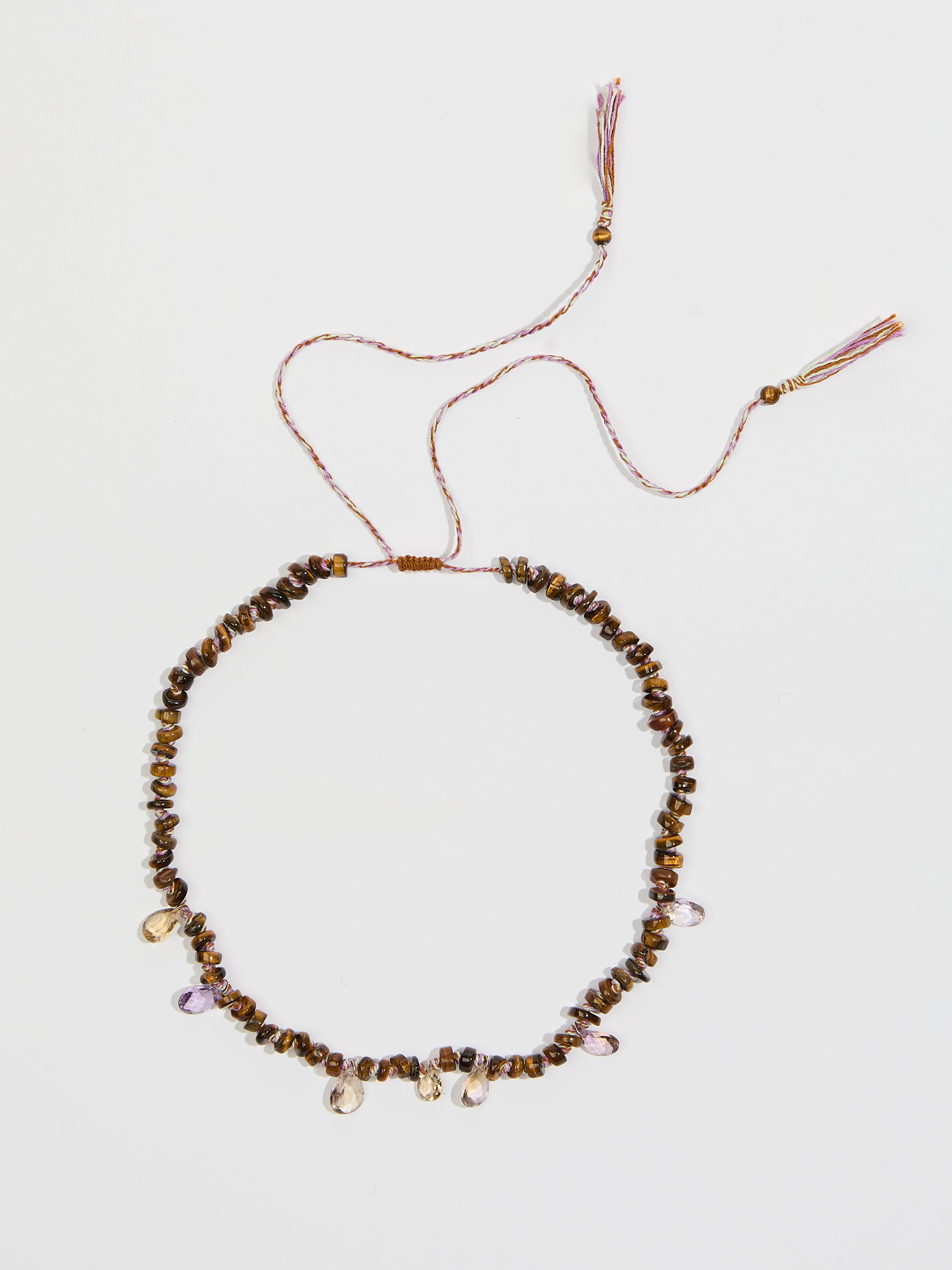 TAMARA TAICHMAN JEWELRY COLLIER LÉA OEIL DE TIGRE & AMÉTRINE