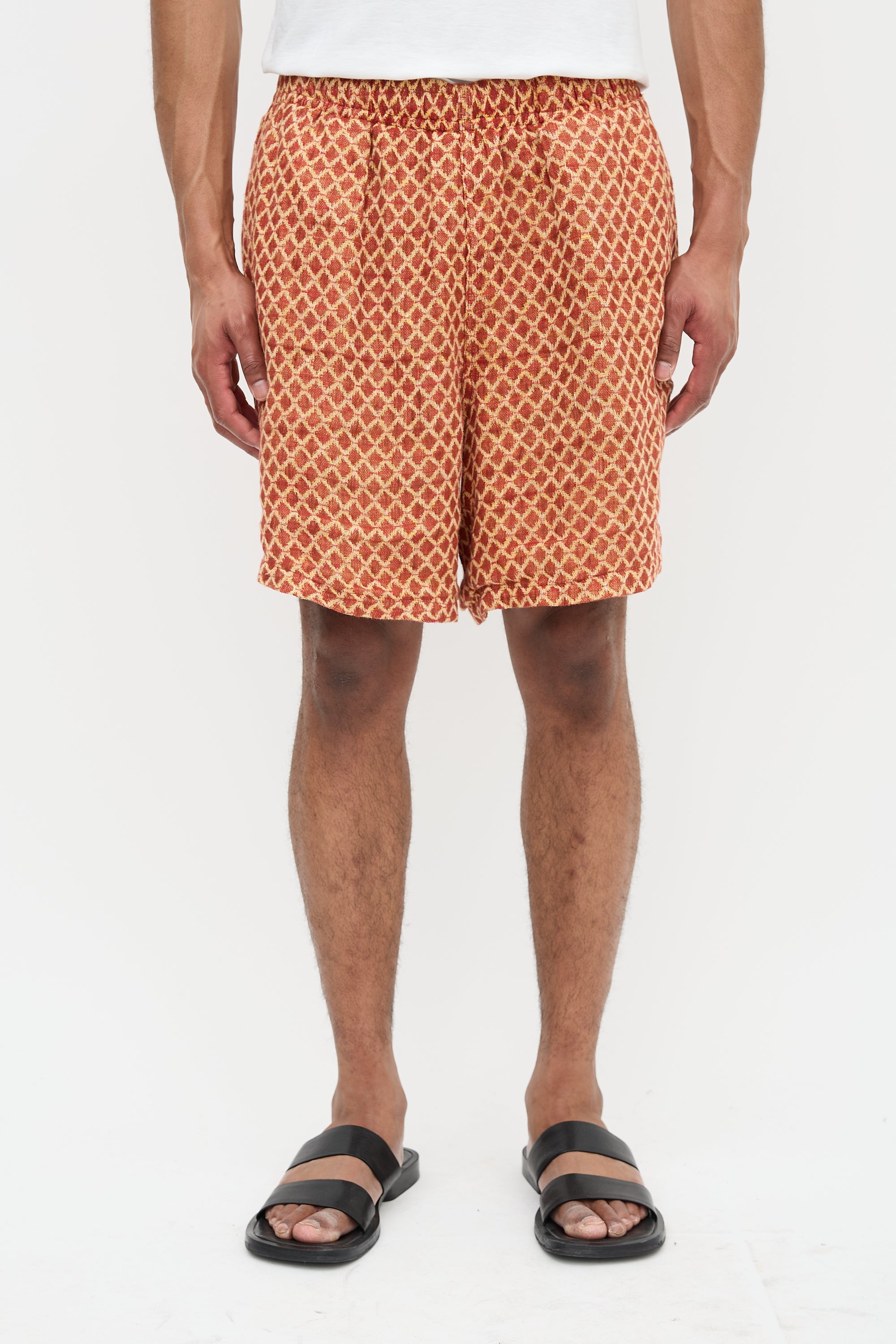 OUR LEGACY X Stussy Linen Geometric Laguna Shorts
