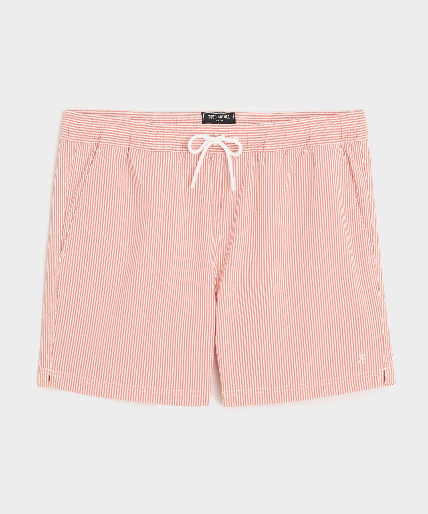 TODD SNYDER 5" Seersucker Montauk Swim Trunk