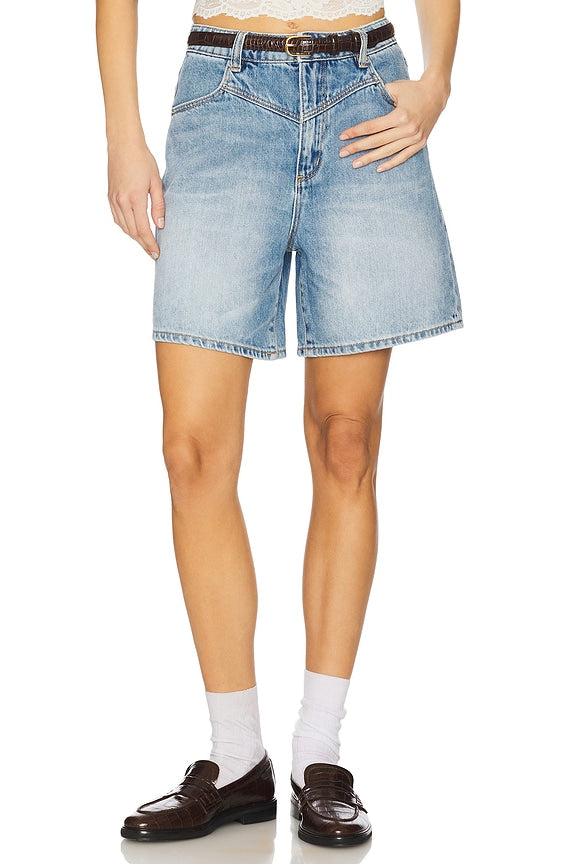 ROLLAS Super Mirage City Lights Loose Denim Short   Light Vintage Indigo