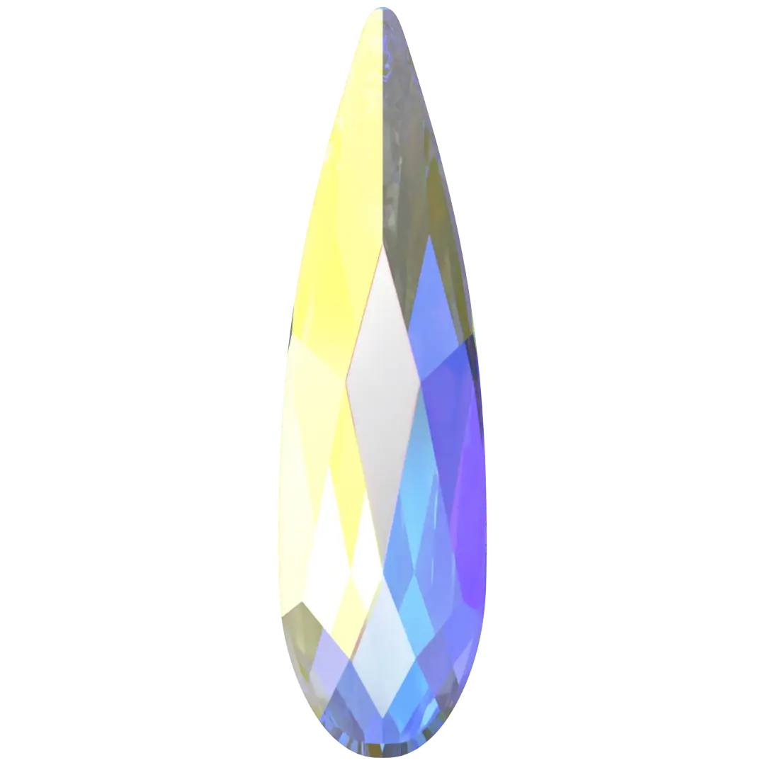 Serinity Hotfix Flat Back Crystals Raindrop (2304) Crystal AB