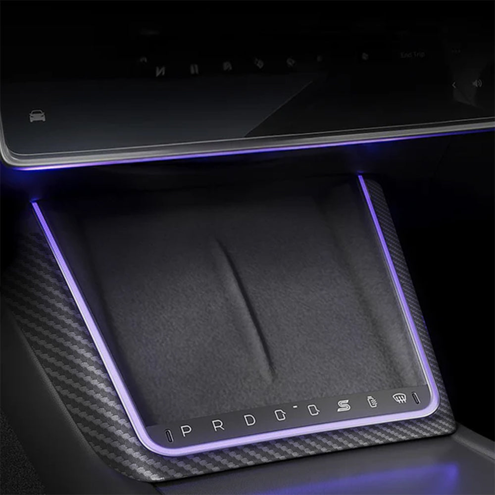 YESLAK Smart Center Console Button Panel for 2025.03+ Tesla Model Y Juniper – OEM Inspired Gear Selector with LED Lighting & Shortcut Functions