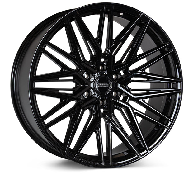 Vossen HF6 5 22x10 / 6x139.7 / ET 18 / Super Deep Face / 106.1   Gloss Black Wheel