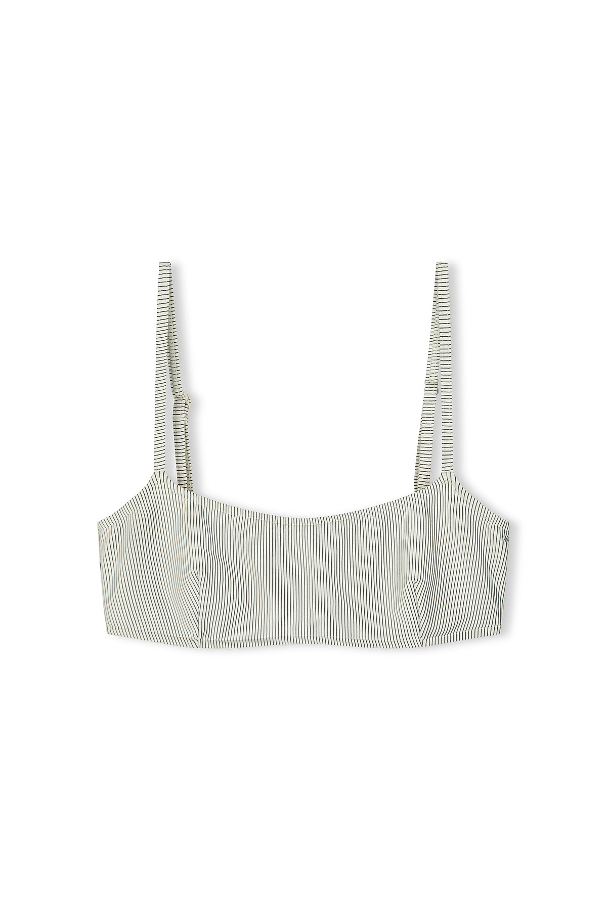 ZULU & ZEPHYR Signature Stripe Bralette Top   Coconut