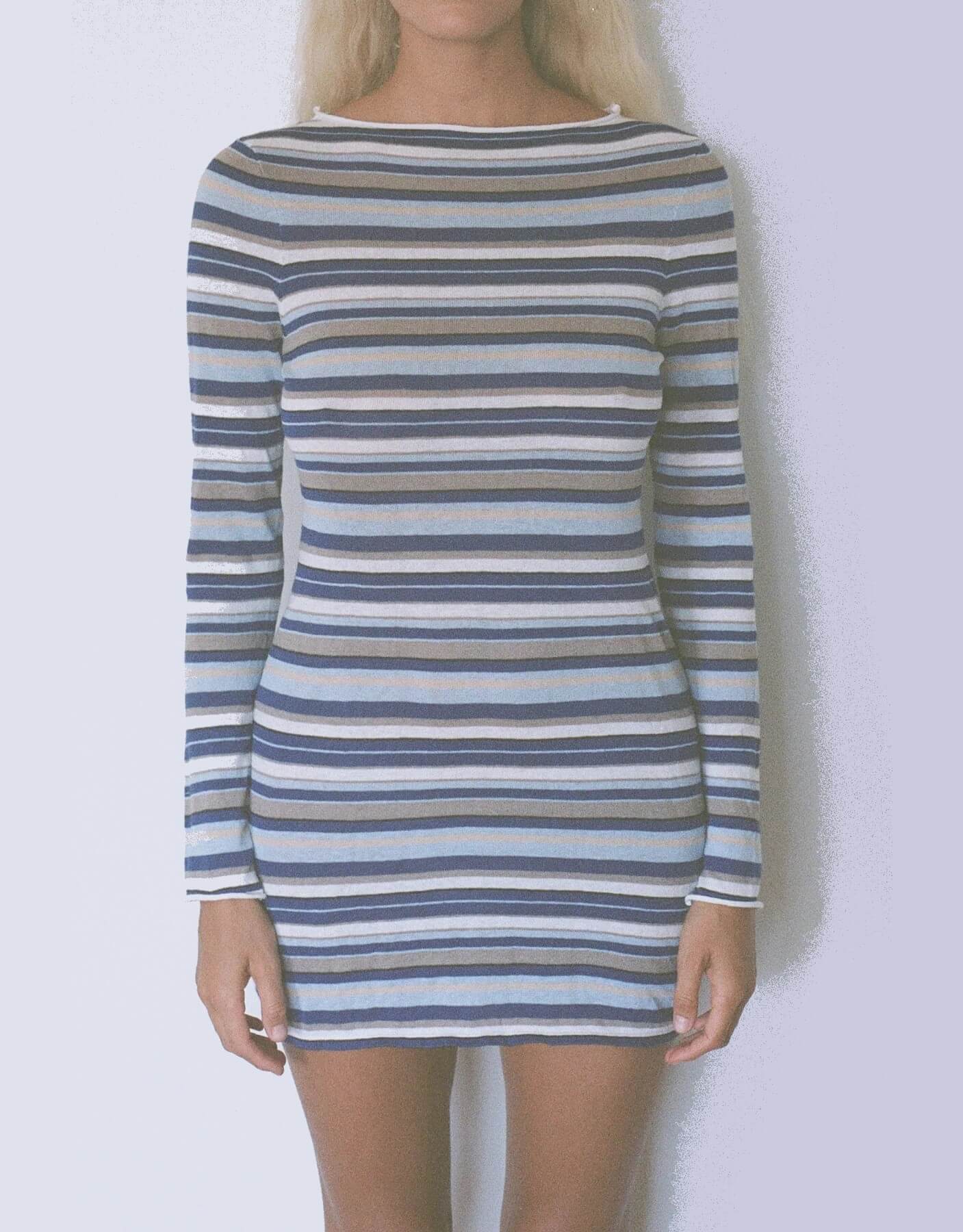ZULU & ZEPHYR Ocean Retro Stripe Knit Dress
