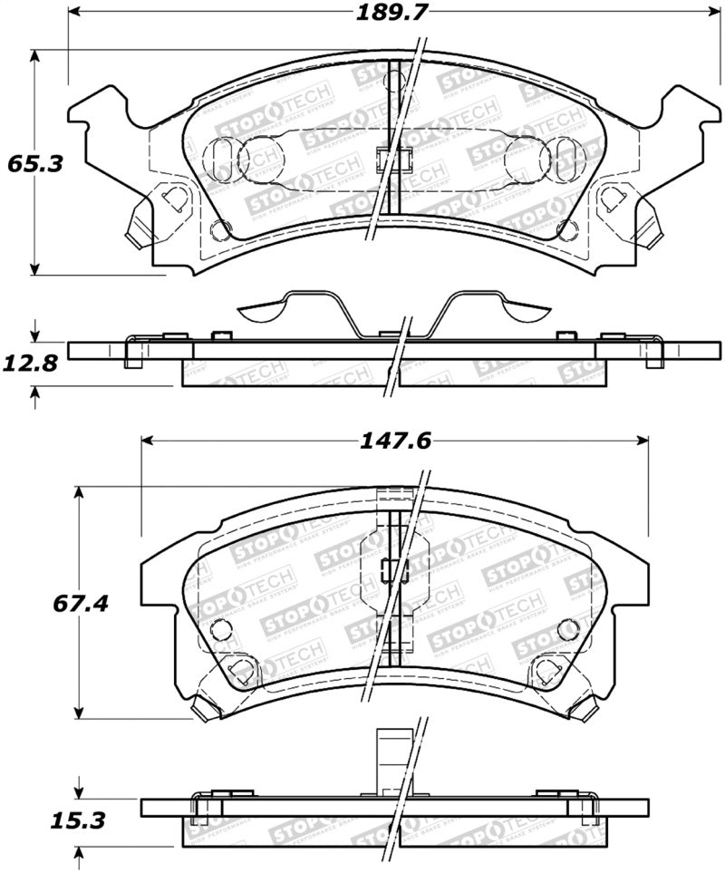 StopTech Street Brake Pads   Front/Rear