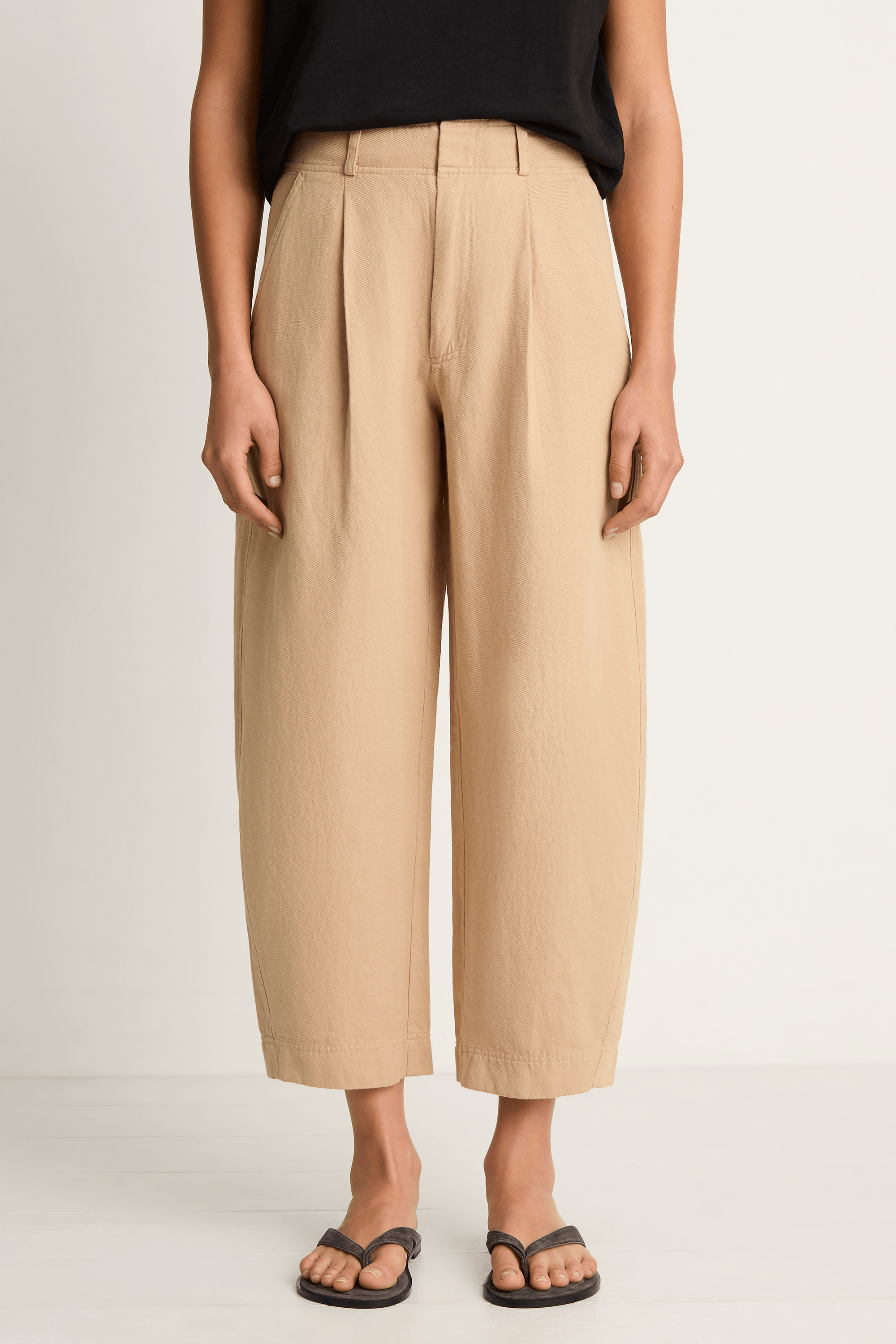 Apiece Apart Bari Crop Trouser   Desert