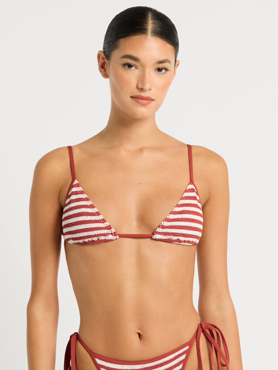 BOND EYE Luana Triangle in Rooibos Stripe