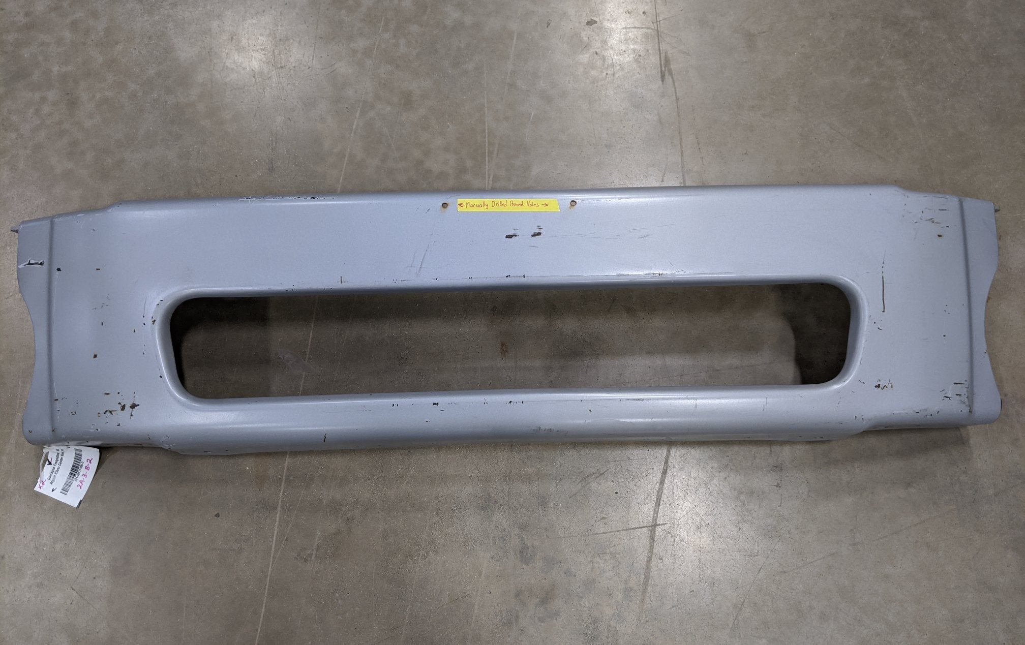 Damaged Freightliner M2 Argent Silver Center Bumper   P/N  A21 28177 006
