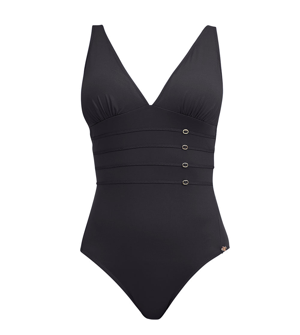 NURIA FERRER Stella black slimming one piece swimsuit without underwire