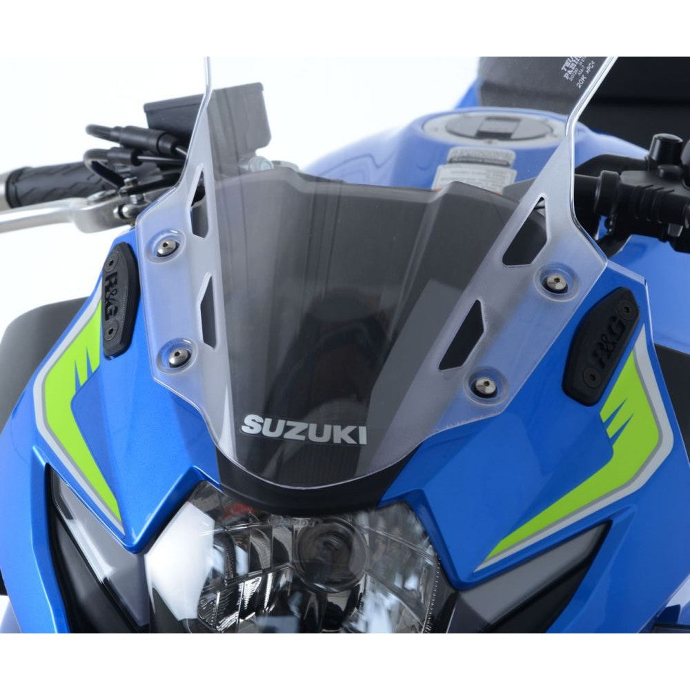 R&G Racing Black Mirror Delete Blanking Plates For 2018 2020 Suzuki GSX250R