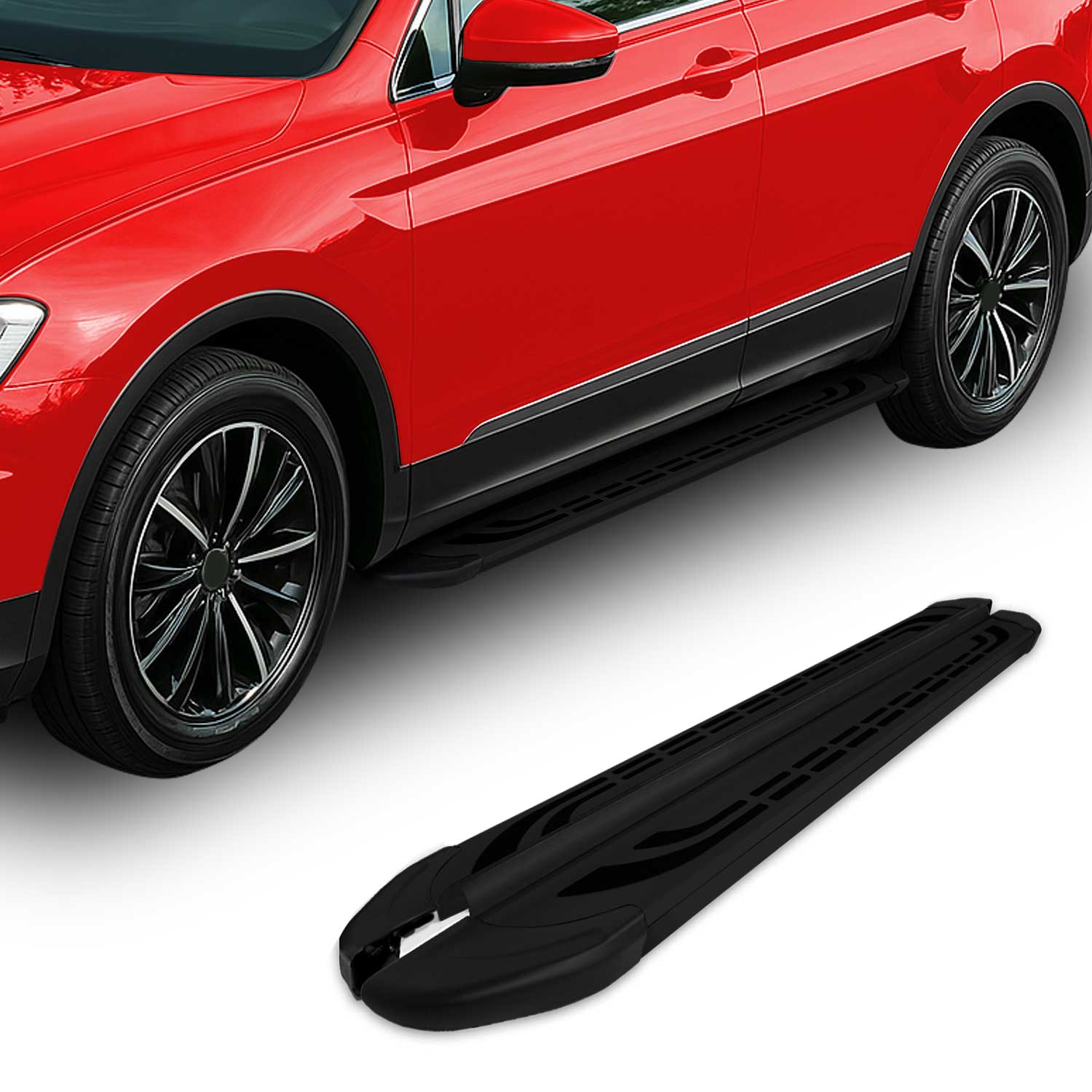 BLACK HORSE,OMTEC 2019 2025 Toyota RAV4 Nerf Bar Side Step Running Boards Alu 2x
