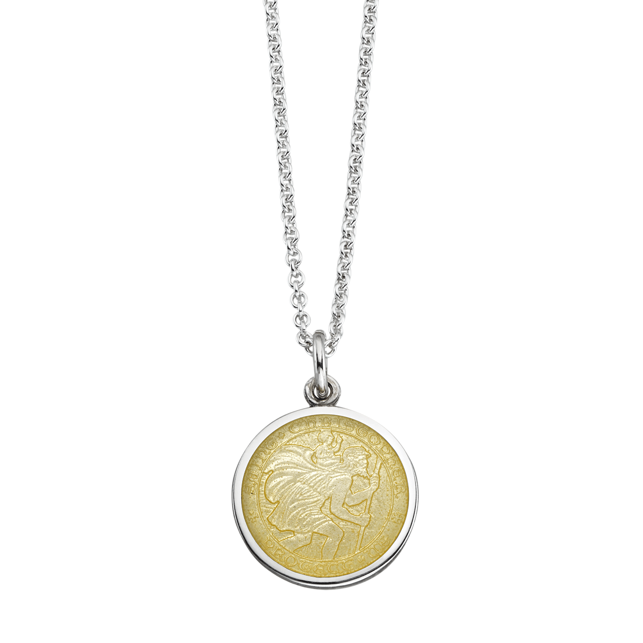 J.T. INMAN CO. St. Christopher Yellow Enamel Medal