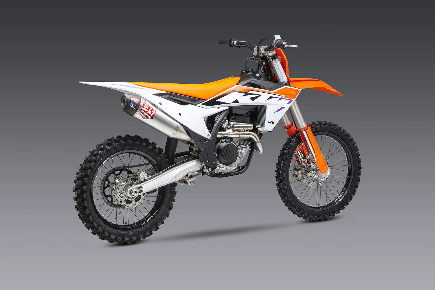 Yoshimura RS 12 Full Exhaust System (Stainless Steel Stainless Steel Carbon Cap) KTM Husqvarna SX F FC450 2023