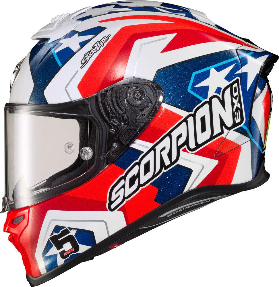 Scorpion Exo Exo R1 Air Full Face Helmet Bautista LS Red/White/Blue