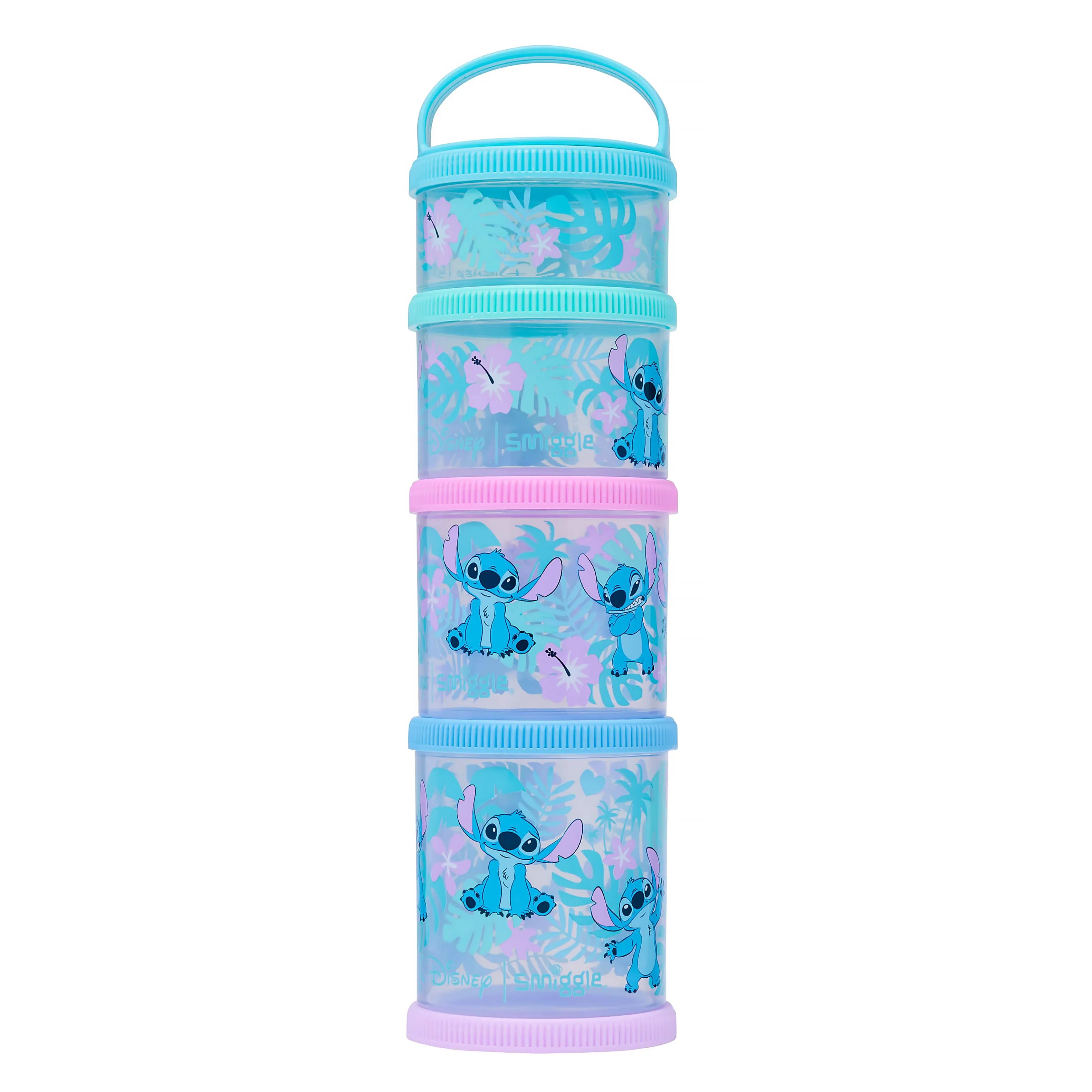 Smiggle Stitch Snack & Stack Containers   Turquoise
