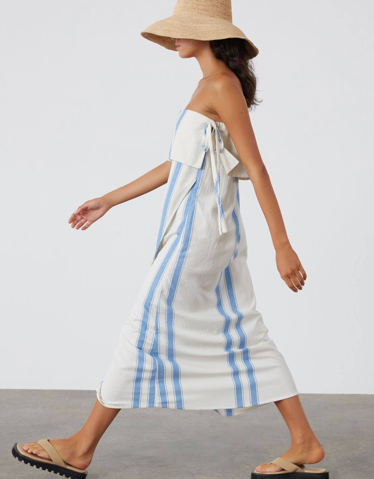 ZULU & ZEPHYR Marine Stripe Organic Cotton Blend Dress