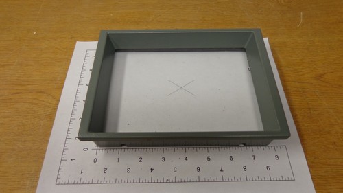 Carl Zeiss neophot 21 leco microscope frame window w observation glass 7.5"x5.5"