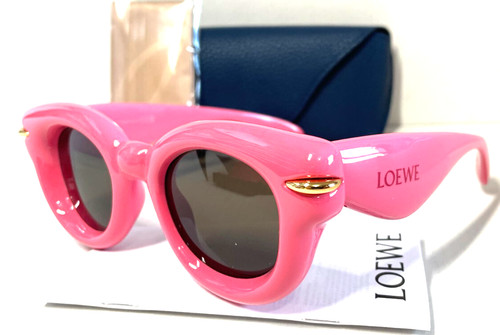 LOEWE INFLATED LW400118I 72E SHINY PINK W/BROWN LENS AUTHENTIC SUNGLASSES 46 23