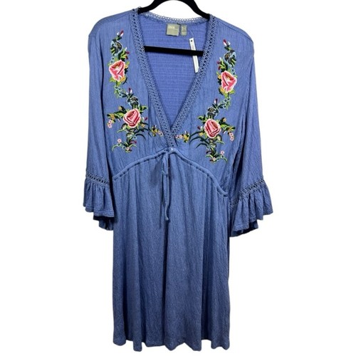 NWT ASOS Embroidered Bell Sleeve Maternity Dress 4