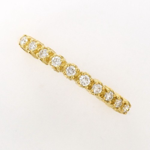 Jewelry AHKAH 18K Yellow gold ring 13 size Diamond About1.7g Free shipping Used